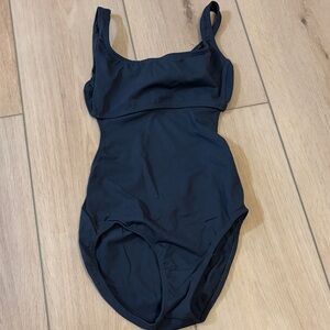 Dark gray low back leotard! (S)